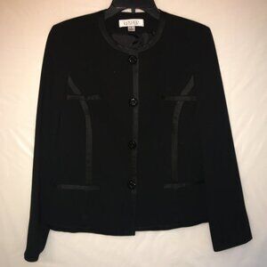 Kasper Suit Jacket Blazer Black Size 6